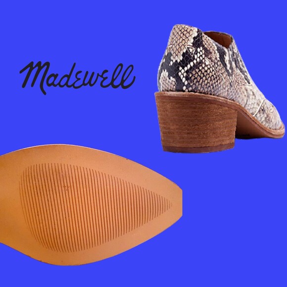 Madewell Snake Print Ankle Boots - Picture 8 of 10